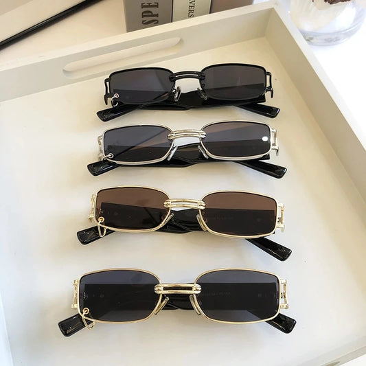 2023 Square Sunglasses Women Luxury Brand designer Small Rectangle Sun Glasses UV400 Men Black Shades Retro Eyewear For Female