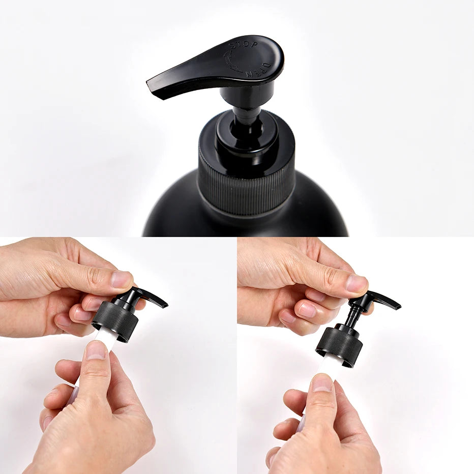 500ml Bathroom Matte Black Hand Soap Bottle Kitchen Soap Dispenser Dish Soap Bottle  Refillable  Bottle  Home Decoration