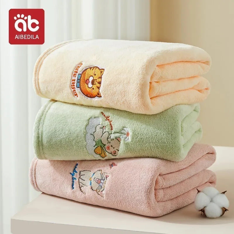 AIBEDILA Children's Bath Towels for Babies Newborn Baby Products Stuff Things Care Cotton Gauze Absorbent Baby Bath Towel AB2938